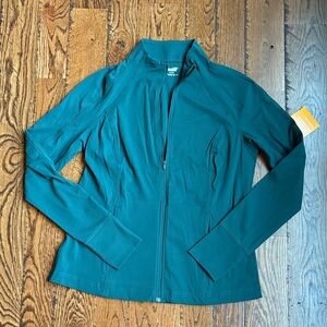 Avia Women's Deep Teal Four zip nylon core Jacket
